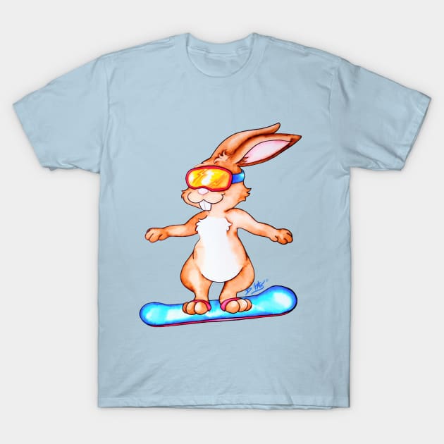 Boarder Bunny T-Shirt by ptowndanig